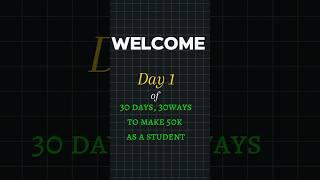Day 1 of 30 days 30 ways to make 50k as a student ,follow me on Instagram -user@-abhishekjaiswallll