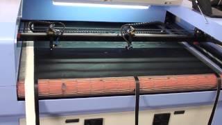 HT-1410 Automatic leather cutting machine with double heads