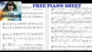 -Rihanna - Sledgehammer (FREE EASY PIANO SHEET with TUTORIAL) Dario D'Aversa Piano Arrangement