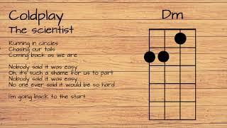 Coldplay -  The Scientist UKULELE TUTORIAL W/ LYRICS