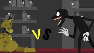 Cartoon Dog Vs Ignited Golden Freddy (Cartoon Cat Vs Golden Freddy Part 2)| Sticknodes