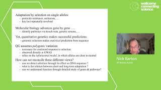 Nick Barton | Understanding adaptation in an infinitesimal world | Keynote lecture |