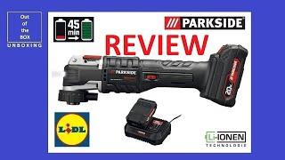 Parkside Performance Cordless Multifunction Tool 20V PAMFWP 20-Li A1 REVIEW (Lidl 45 min 2500mAh)