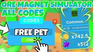 ALL *WORKING CODES* IN ORE MAGNET SIMULATOR!! (Roblox)