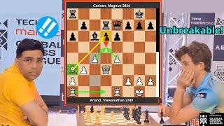  Unbreakable! Magnus Carlsen vs Vishy Anand | Global Chess League 2024