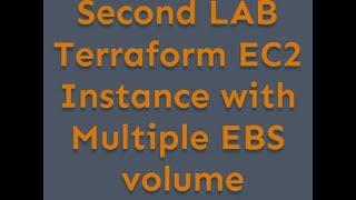 Second Lab Terraform: how to create AWS EC2 instance using terraform