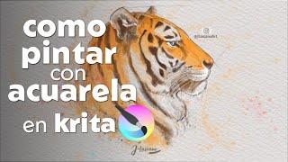  Como pintar con acuarelas en KRITA en MENOS DE 10 MINUTOS!!