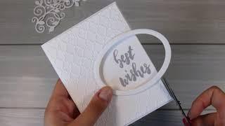 White on White cardmaking #aliexpress || April 2019