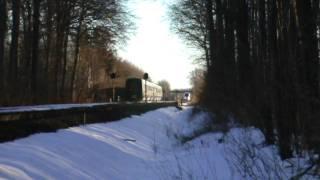 IC3 and ICE-TD trains are crossing at Tingsted