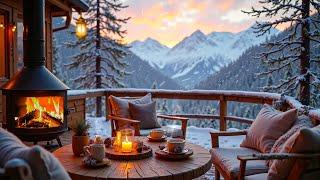 Relax on the Porch with Soothing Piano Music and a Roaring Fire in Cozy WinterRelaxing and Healing