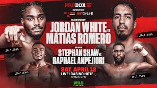 ProBoxTV *LIVE BOXING* | ProBox Contender Series | Sat. April 12th, 6:00pm ET, 3:00pm PT