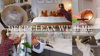 DEEP CLEAN WITH ME| entire house clean + extreme winter cleaning motivation + best products & tips!