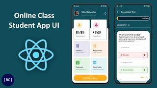 Online Class Student App UI in React Native