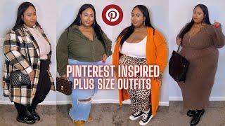 5 PINTEREST INSPIRED OUTFITS| PLUS SIZE WINTER FITS| | LOOKBOOK| TRY ON HAUL|