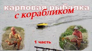 Карповая рыбалка с КОРАБЛИКОМ  Трофейные КАРПЫ и АМУРЫ среди белого дня!  Fishing Video