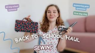 All the material I need for sewing school as a Costume student + chatting about the first days