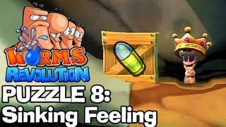 Worms Revolution: Puzzle 8 - Sinking Feeling (Puzzles Walkthrough)