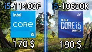 Intel i5-11400F vs i5 10600K // Test in 6 Games 1080p, 1440p, 2160p