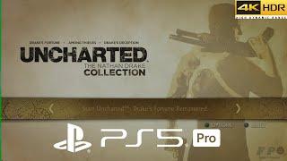 Uncharted The Nathan Drake Collection PS5 Pro Gameplay 4K HDR 60FPS (PS4 Image Enhancement)