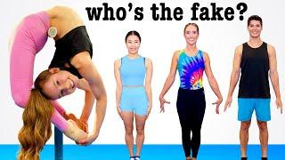 4 Gymnasts vs 1 Fake