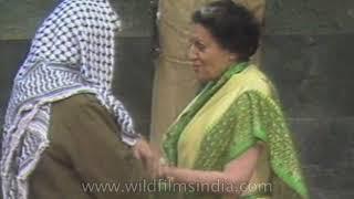 Yasser Arafat and Indira Gandhi in Delhi