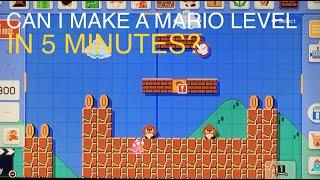 Can I make a Super Mario Maker 2 level in 5 minutes?