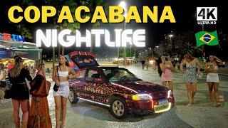  COPACABANA NIGHTLIFE ON TUESDAY 4K ⁶⁰ | BRAZIL BEACH PROMENADE