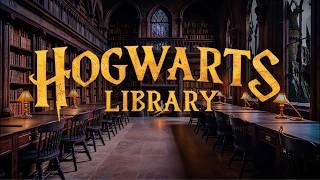 Cozy Gryffindor Study Ambience | Hogwarts Library with Wind, Fireplace & Thunder Sounds