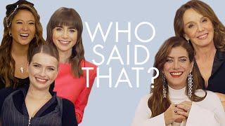 Can The 'Emily In Paris' Cast Remember Each Other's Lines? | Who Said That? | ELLE