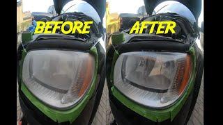 Blue Line Garage - How to Restore Your Car Headlight from foggy to clear - Headlight Restore