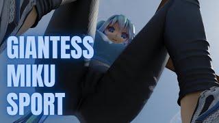 MMD Giantess Sport Miku (Blender)