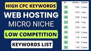 High CPC hosting micro niche with low competition keywords | Blog par traffic lane ka asan tarika