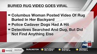 Ohio woman's video of buried rug goes viral, leads to police investigation