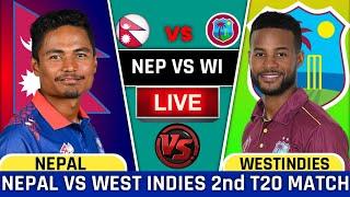 Live : Nepal Vs West Indies - 3rd T20 | NEP vs WI live score & commentary | nepali cricket live