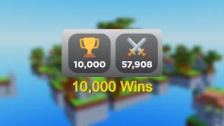 Reaching 10,000 Wins in Roblox SkyWars