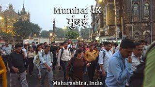 MUMBAI Downtown Walk , Real City Life, India Walking Tour 4K