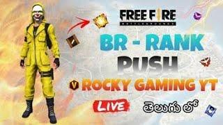 ROAD TO GRAND MASTER | FREE FIRE LIVE IN TELUGU | ROCKY IS LIVE  #freefirelive #rockygamingyt