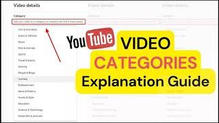 travel and events youtube category || YouTube category explanation