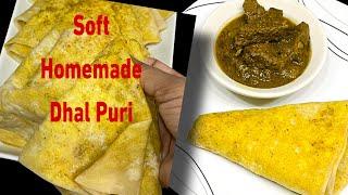 Soft Homemade Guyanese  Dhal Puri  #dhalpuri