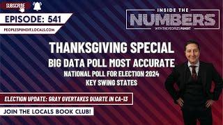 Thanksgiving: Election 2024’s Most Accurate National Pollster| Inside The Numbers Ep. 541