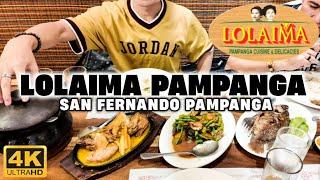 [4K] LOLAIMA PAMPANGA: A Taste of Authentic Filipino Cuisine!