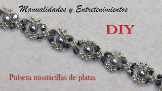DIY - Pulsera con mostacillas de plata - Manualidades y Entretenimientos