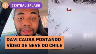 Davi mentiu? Ex-BBB posta vídeo de neve no Chile, é acusado de fake news e rebate; veja vídeo!