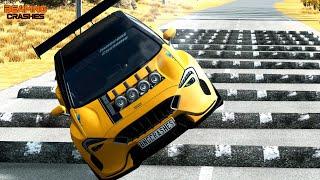 100+ Consecutive Speed Bumps High Speed Testing #5 - BeamNG Drive