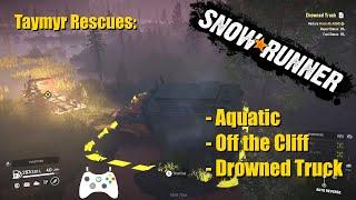 SnowRunner - Taymyr Rescues - Aquatic / Off the Cliff / Drowned Truck