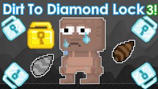 Growtopia- Dirt to Diamond Lock #3 | First world lock!!!