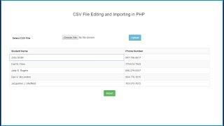 CSV File Editing and Importing in PHP