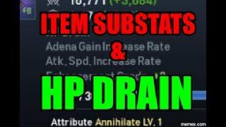 Lineage 2 Revolution ADVANCE Gameplay Fiz Walkthru 32: Item Substats & HP DRAIN