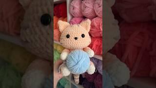 crochet a cat plush with me  #crochet #amigurumi