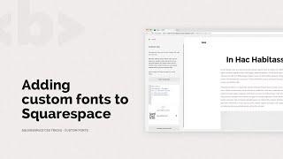 How to add custom fonts to Squarespace with CSS (7.0 & 7.1)